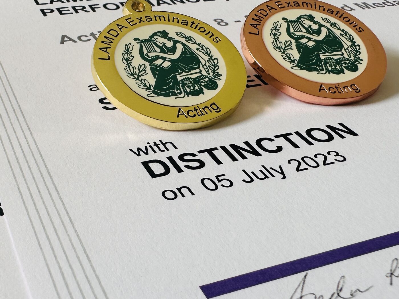 LAMDA certificates awarded with Distinction, with gold and bronze medals
